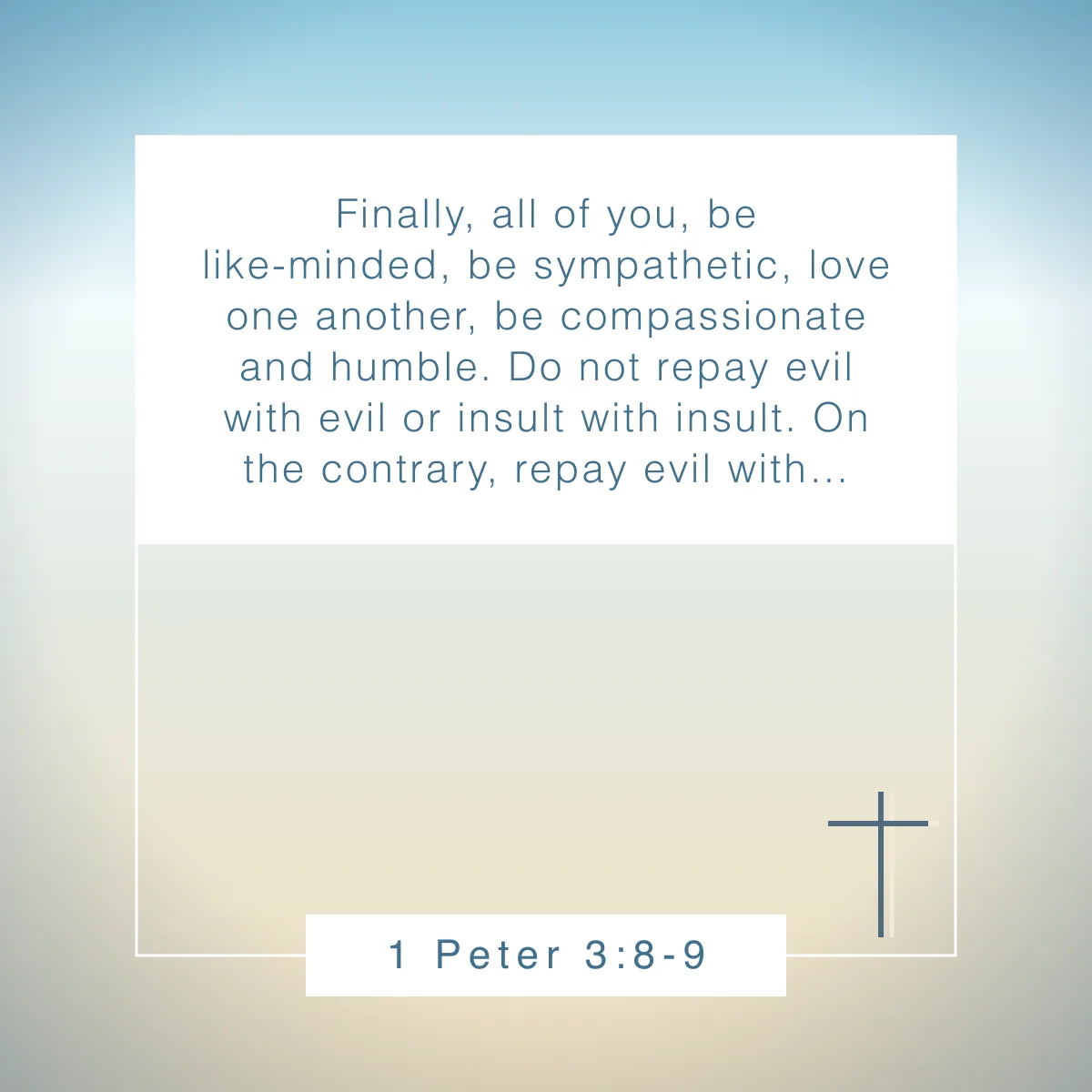 1 Peter 3:8-9 Bible verse about home