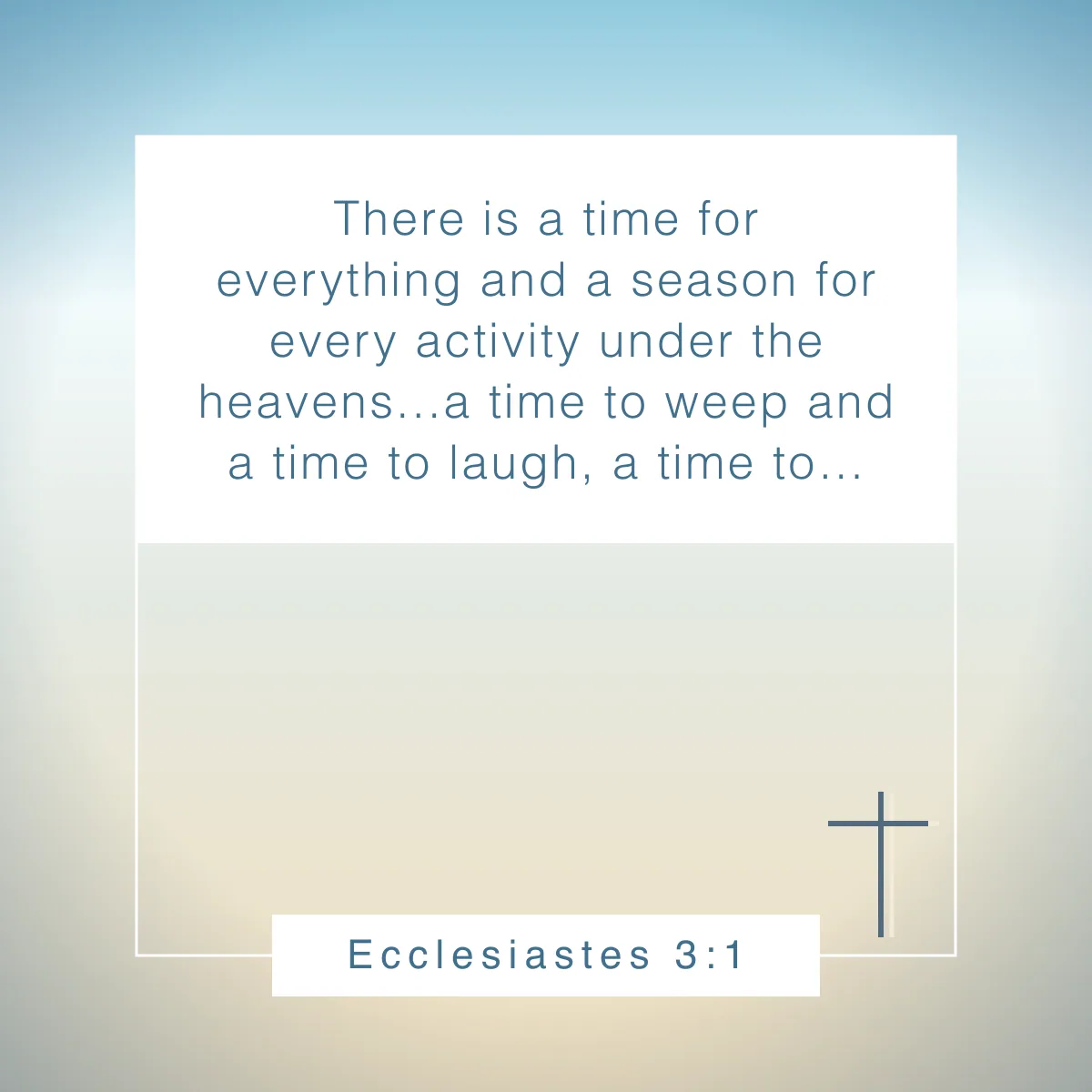 Ecclesiastes 3:1 Bible verse about home