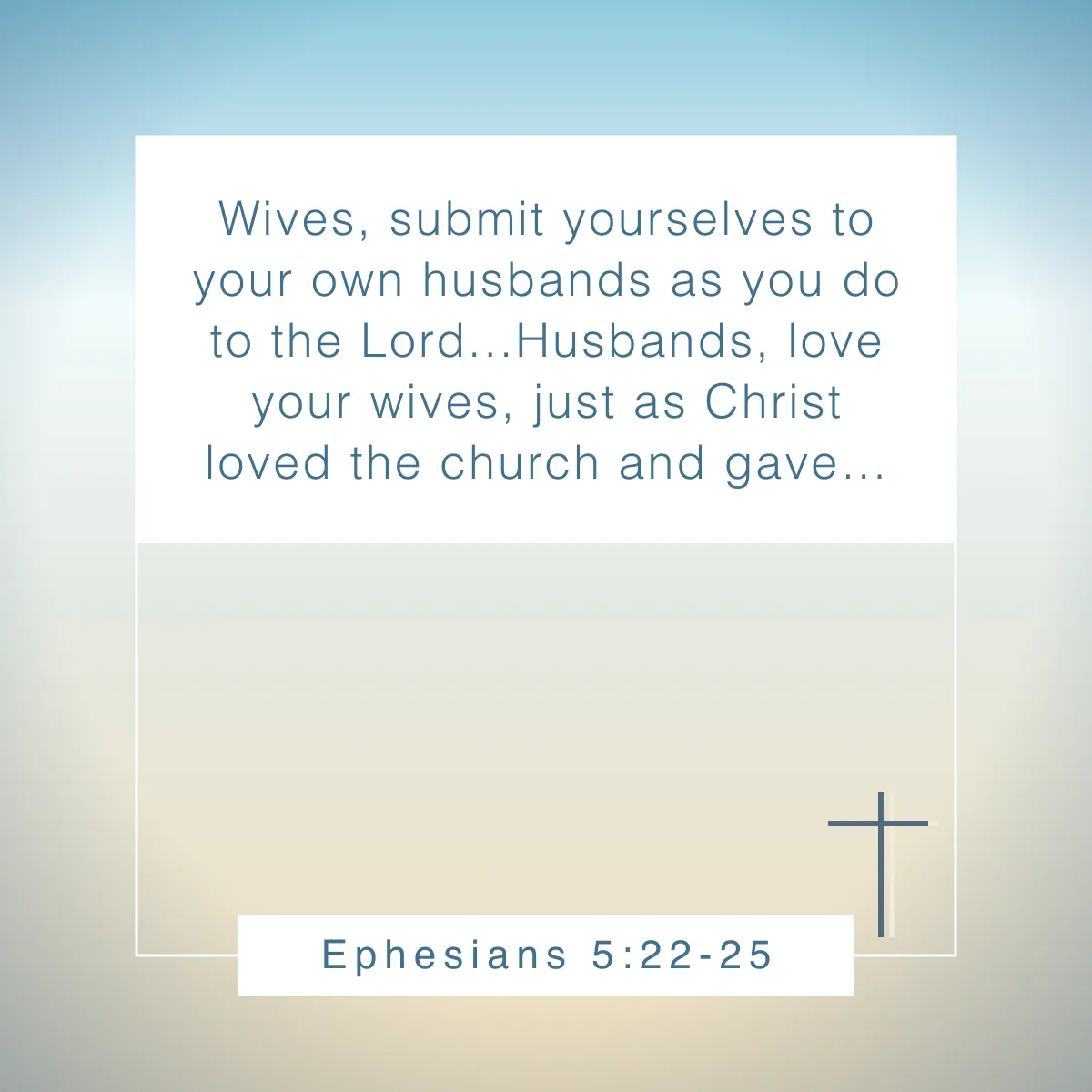 Ephesians 5:22-25 Bible verse about home