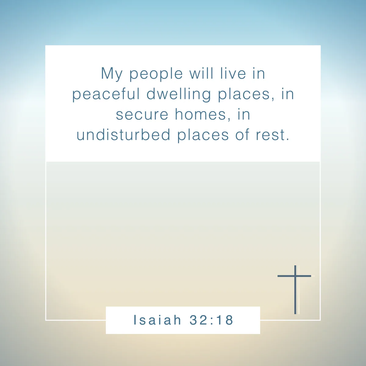 Isaiah 32:18 Bible verse about home