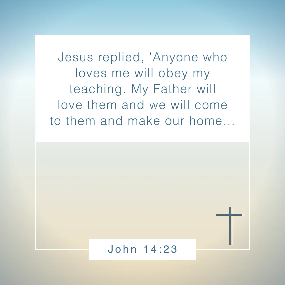 John 14:23 Bible verse about home