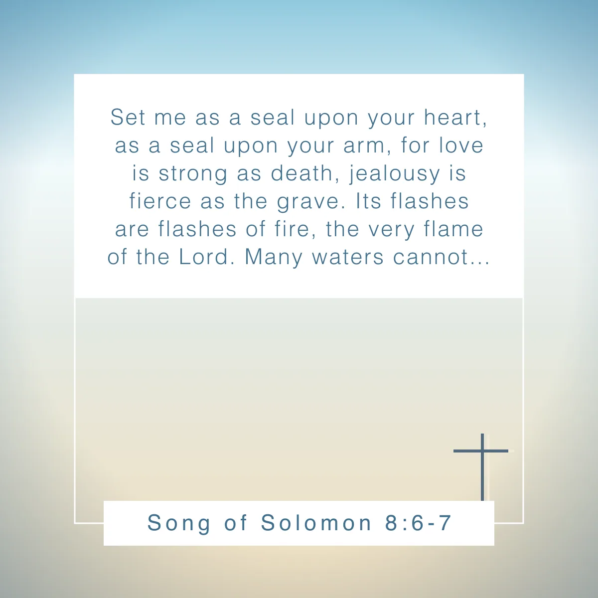 Song of Solomon 8:6-7 Bible verse about home