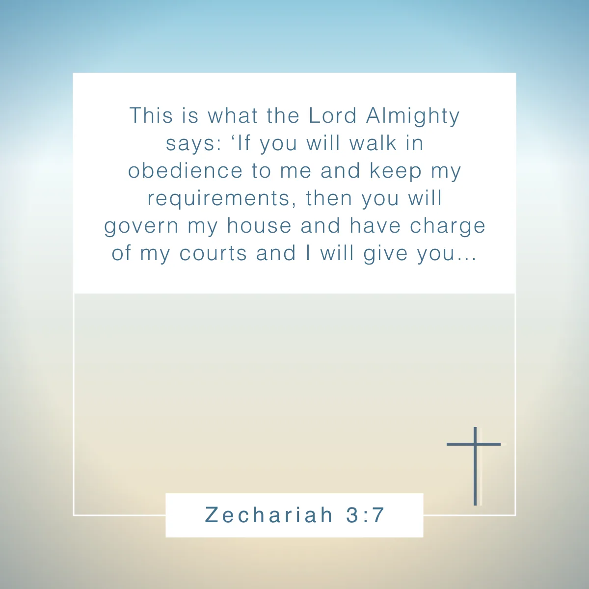 Zechariah 3:7 Bible verse about home