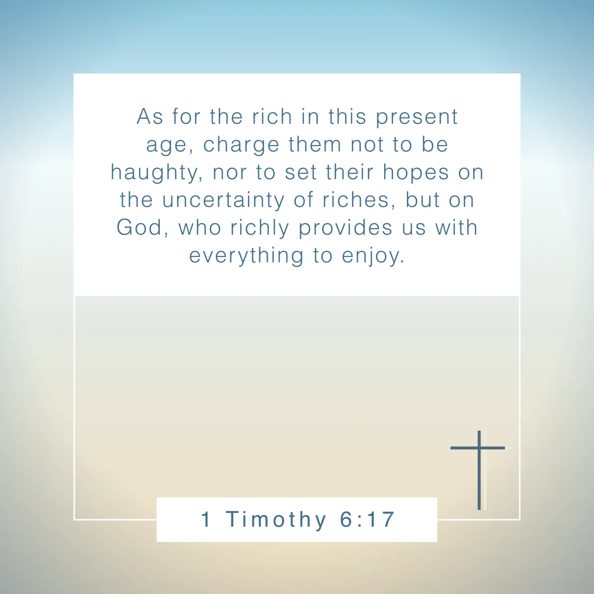 1 Timothy 6:17 Bible verse about hope