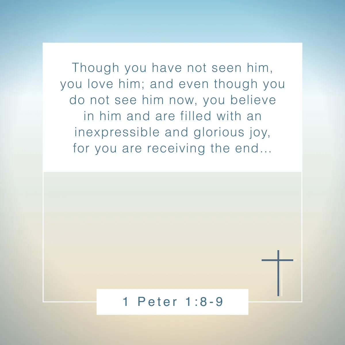 1 Peter 1:8-9 Bible verse about hope and joy