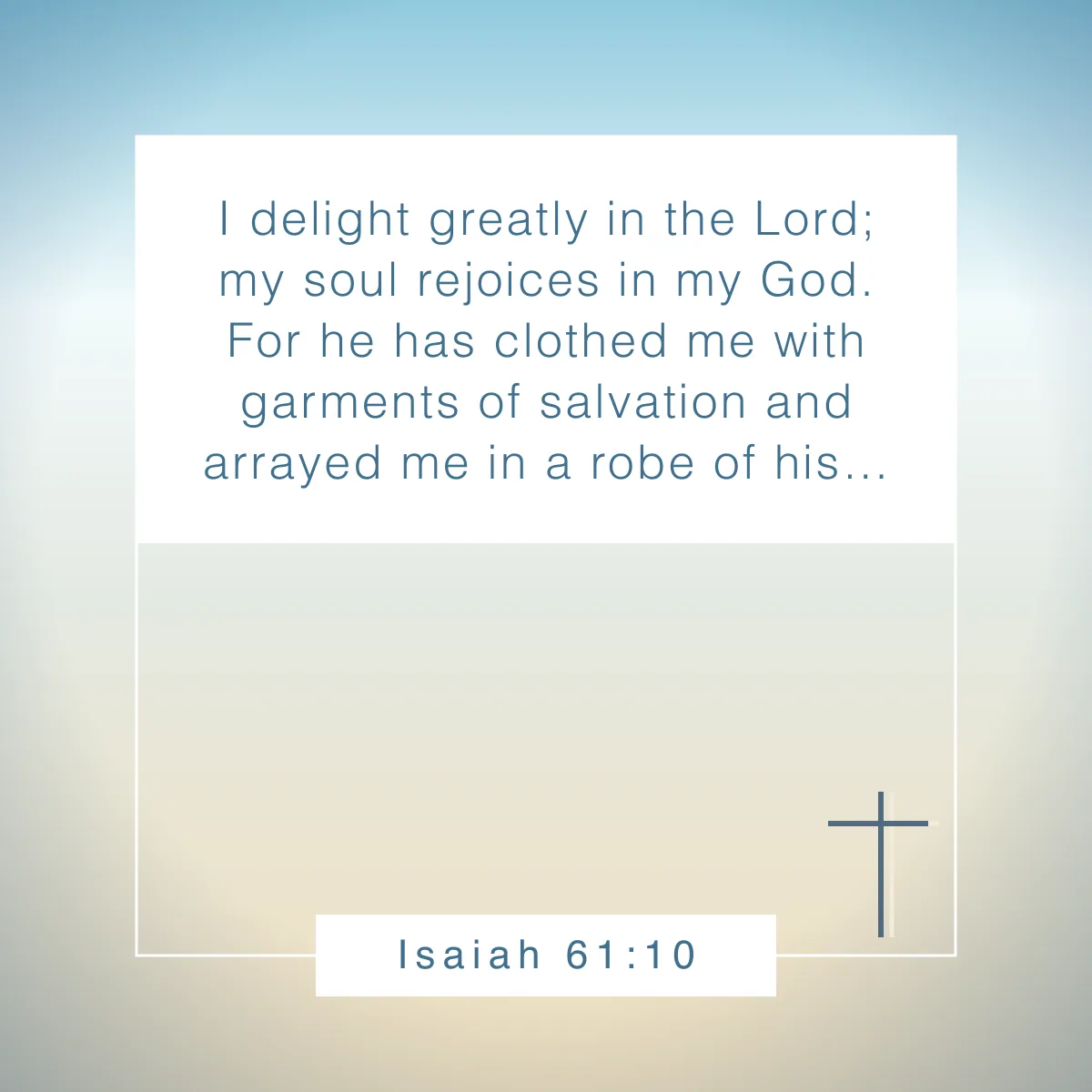 Isaiah 61:10 Bible verse about hope and joy