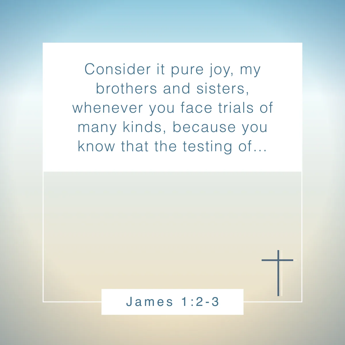 James 1:2-3 Bible verse about hope and joy