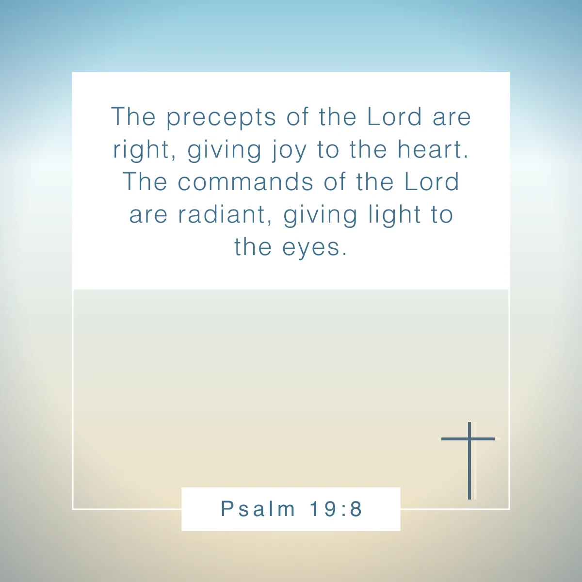 Psalm 19:8 Bible verse about hope and joy
