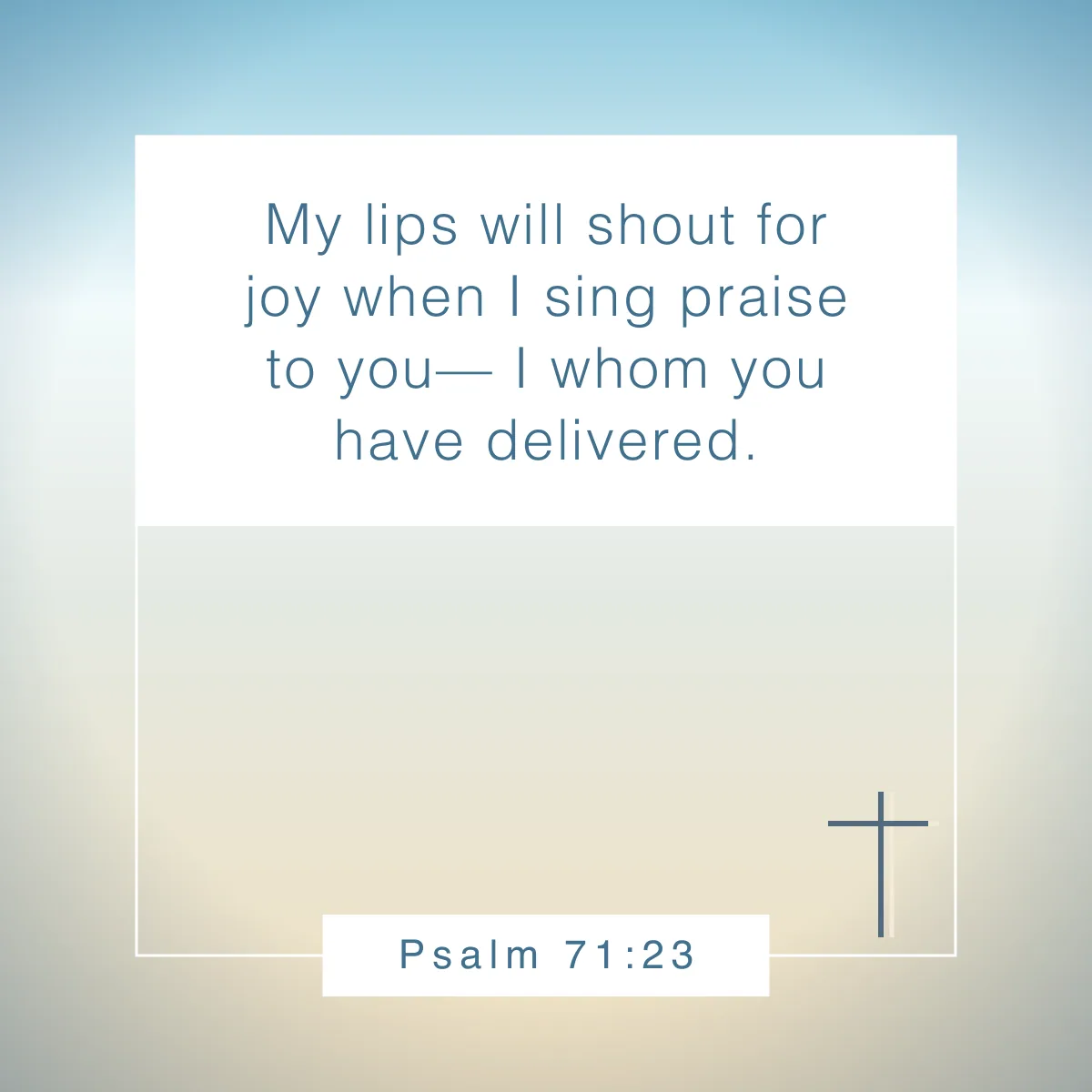 Psalm 71:23 Bible verse about hope and joy