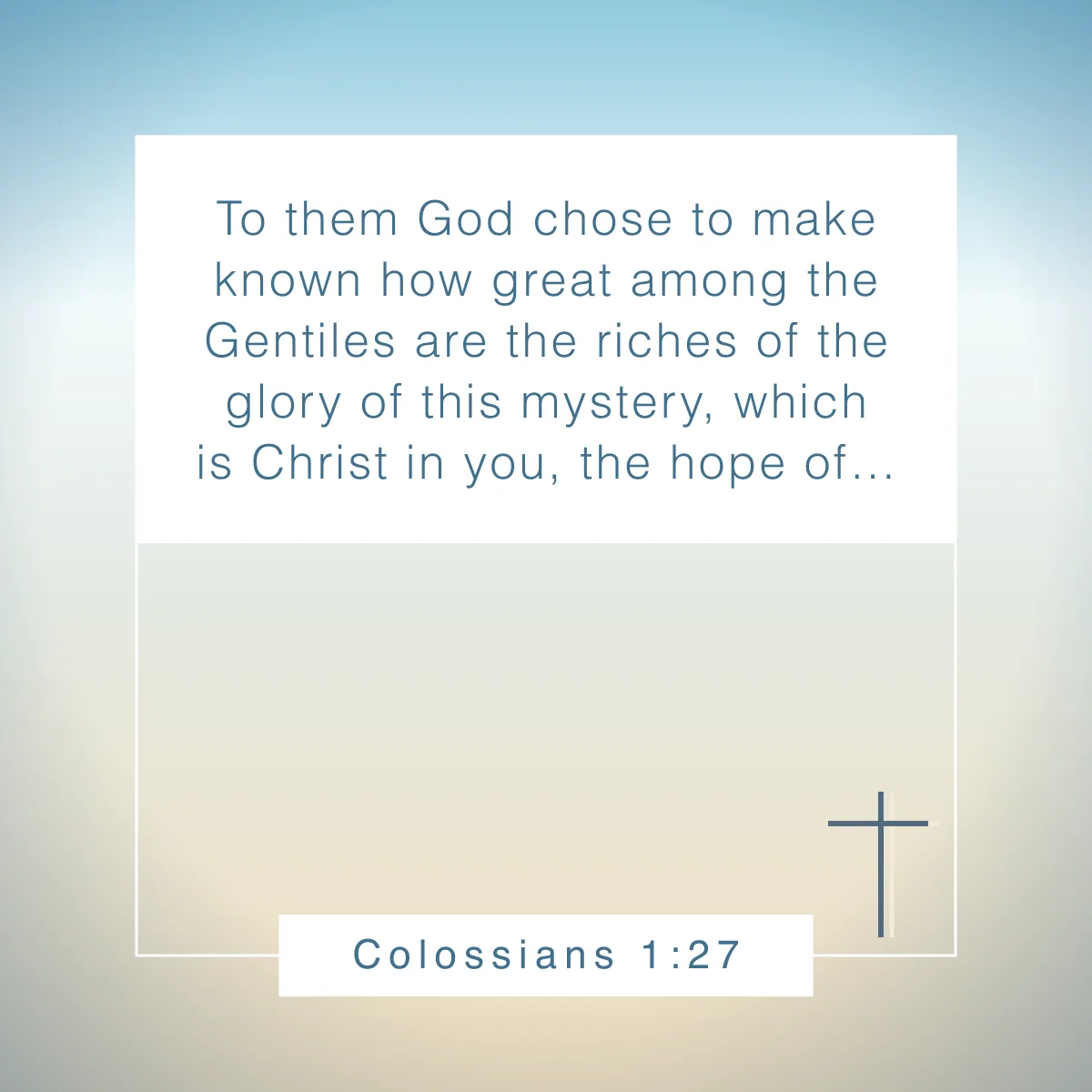 Colossians 1:27 Bible verse about hope