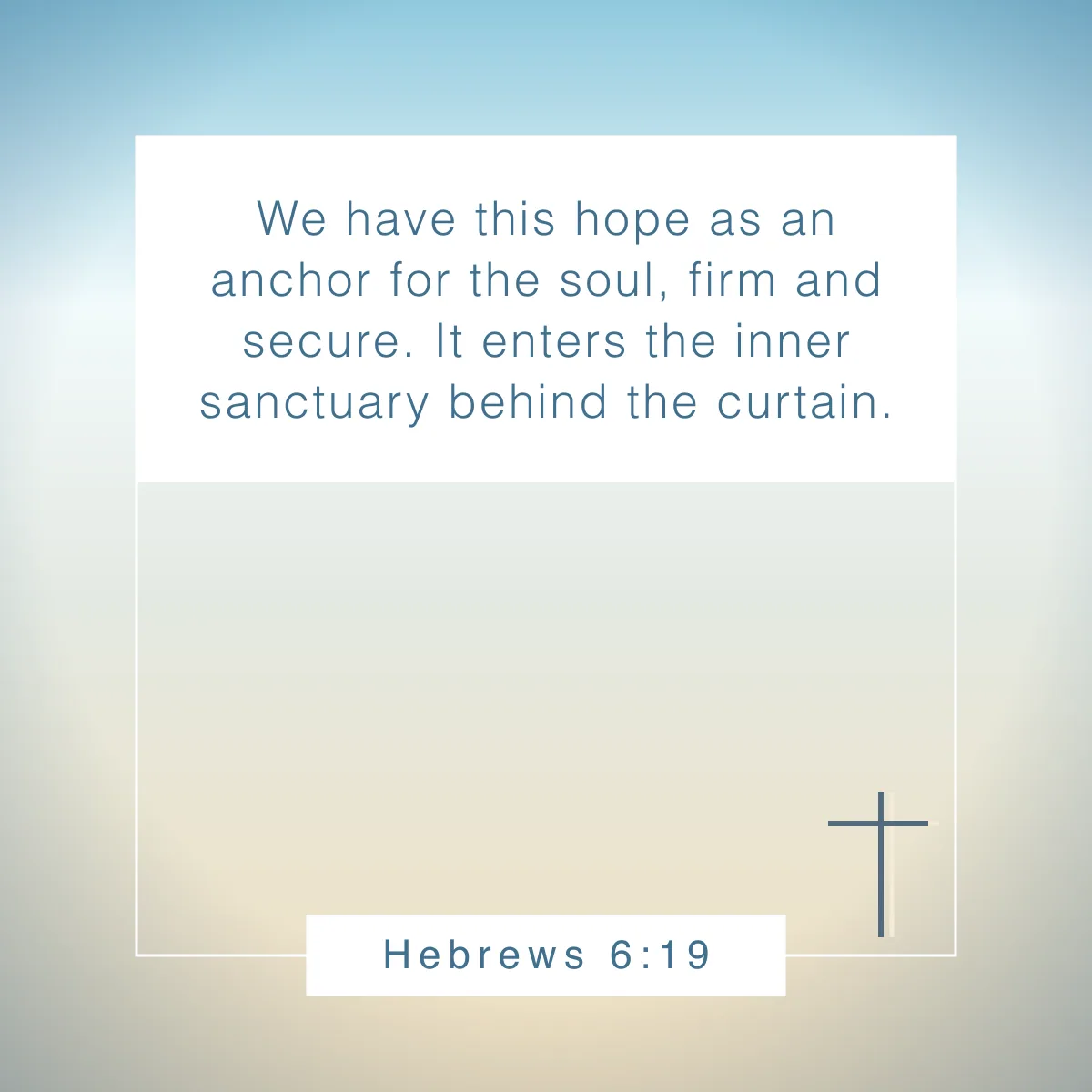 Hebrews 6:19 Bible verse about hope