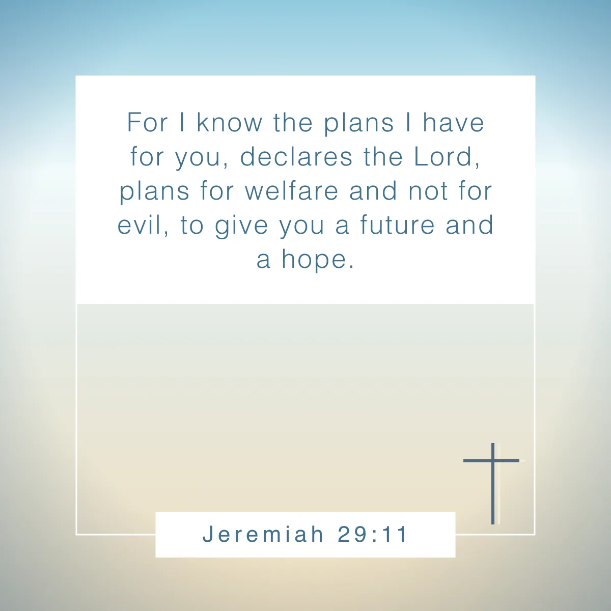 Jeremiah 29:11 Bible verse about hope