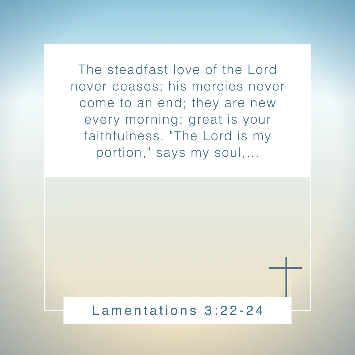 Lamentations 3:22-24 Bible verse about hope