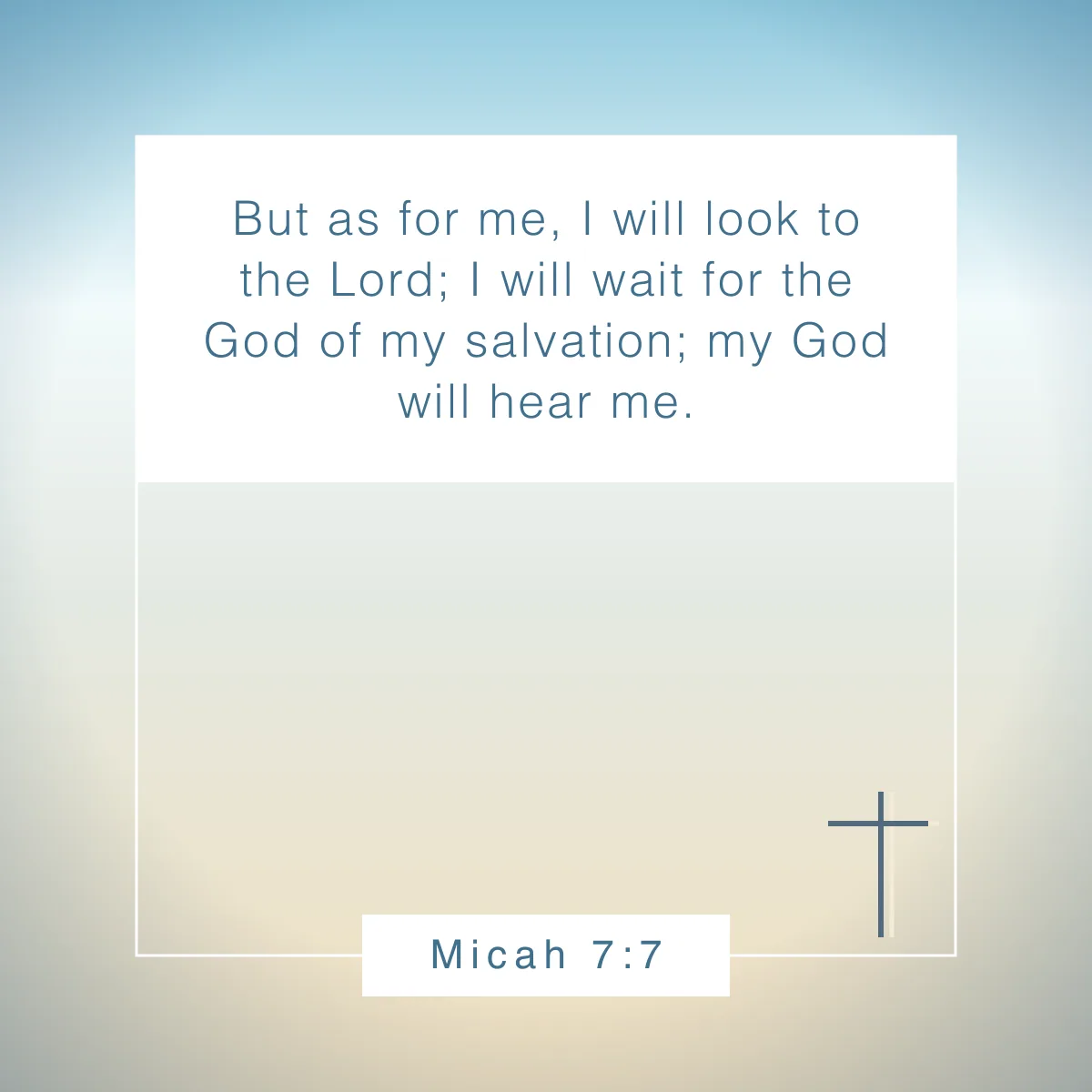 Micah 7:7 Bible verse about hope