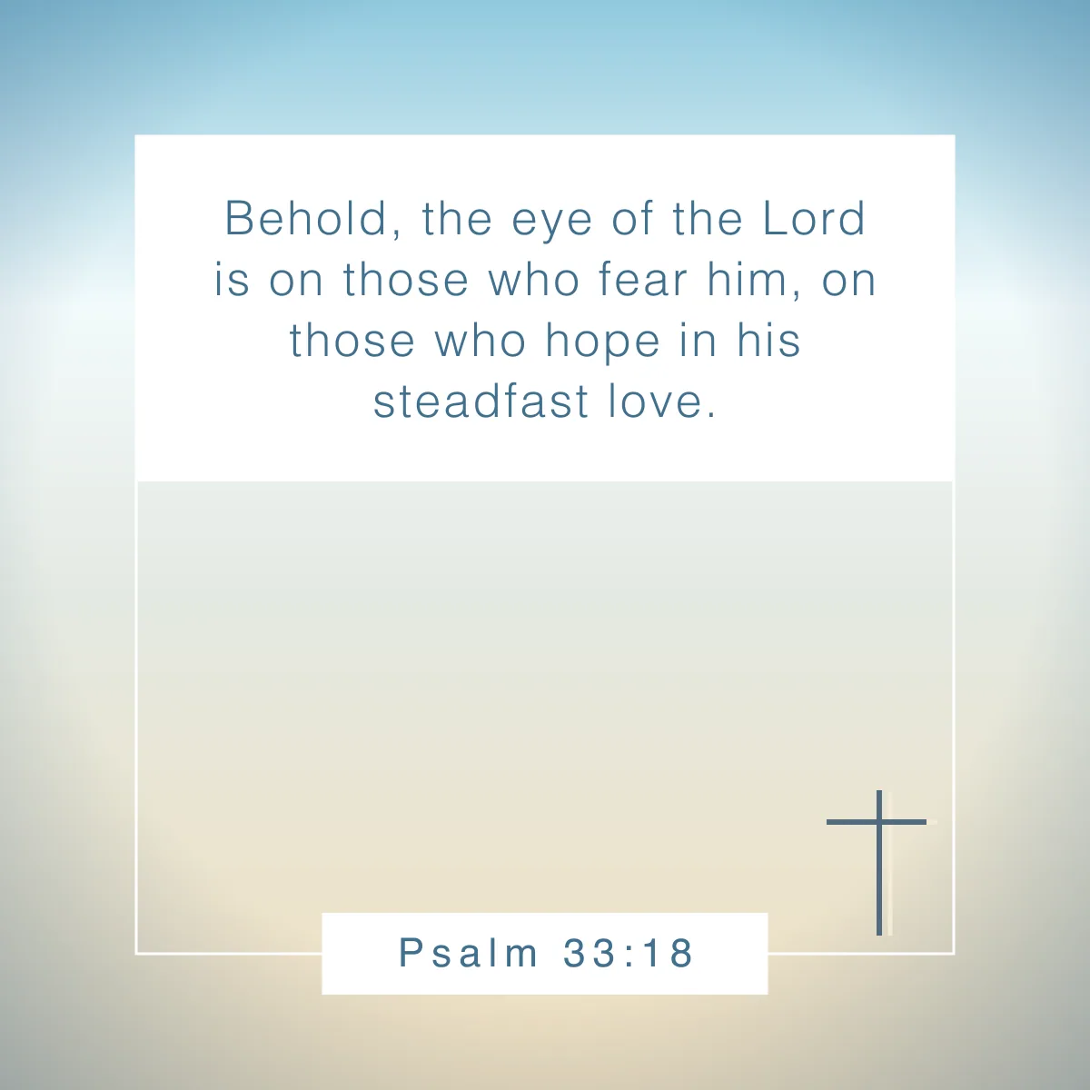 Psalm 33:18 Bible verse about hope