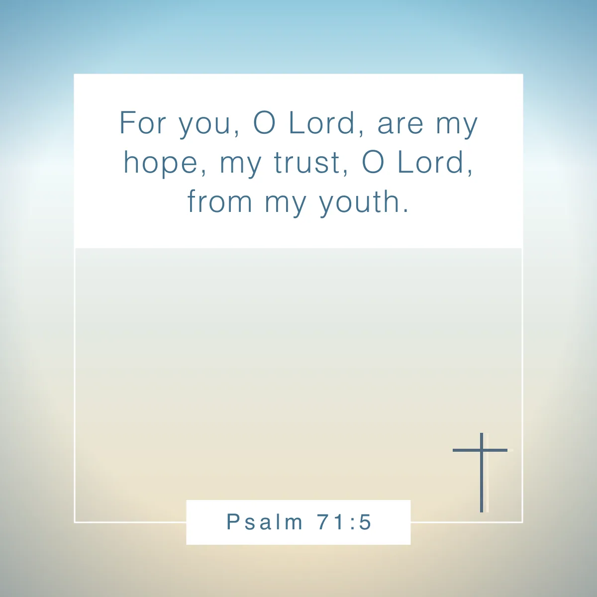 Psalm 71:5 Bible verse about hope