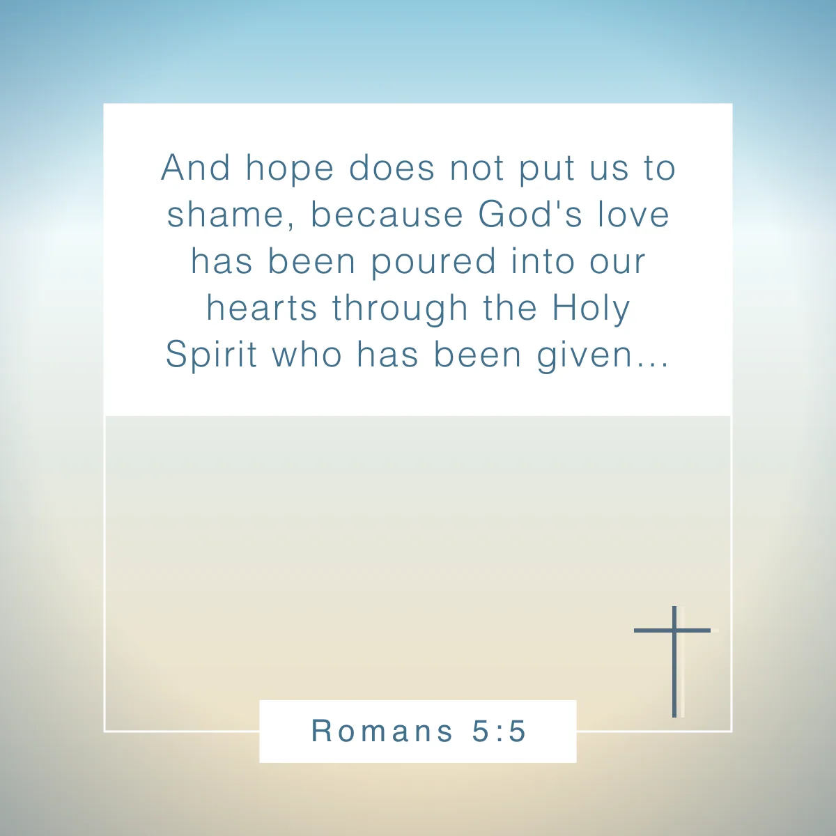 Romans 5:5 Bible verse about hope