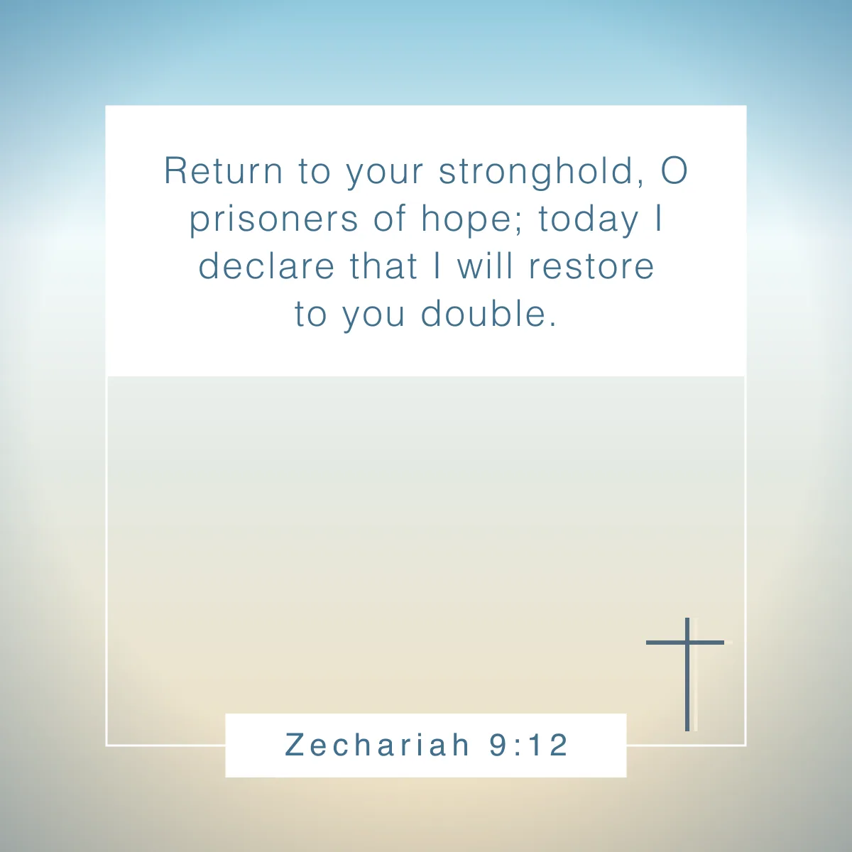 Zechariah 9:12 Bible verse about hope