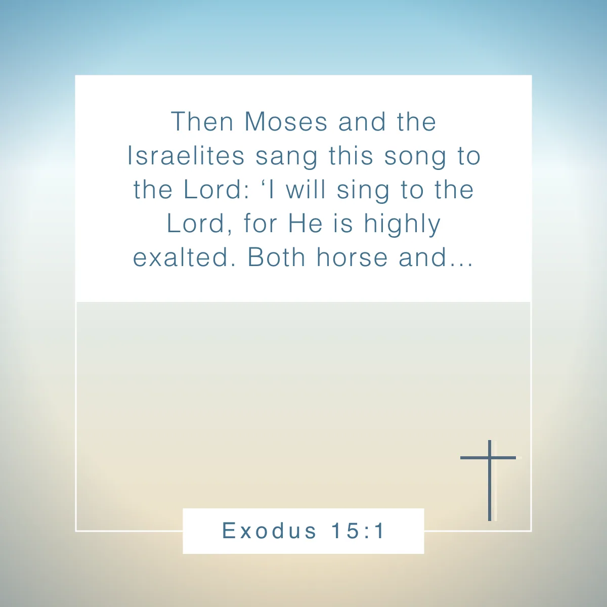 Exodus 15:1 Bible verse about horses