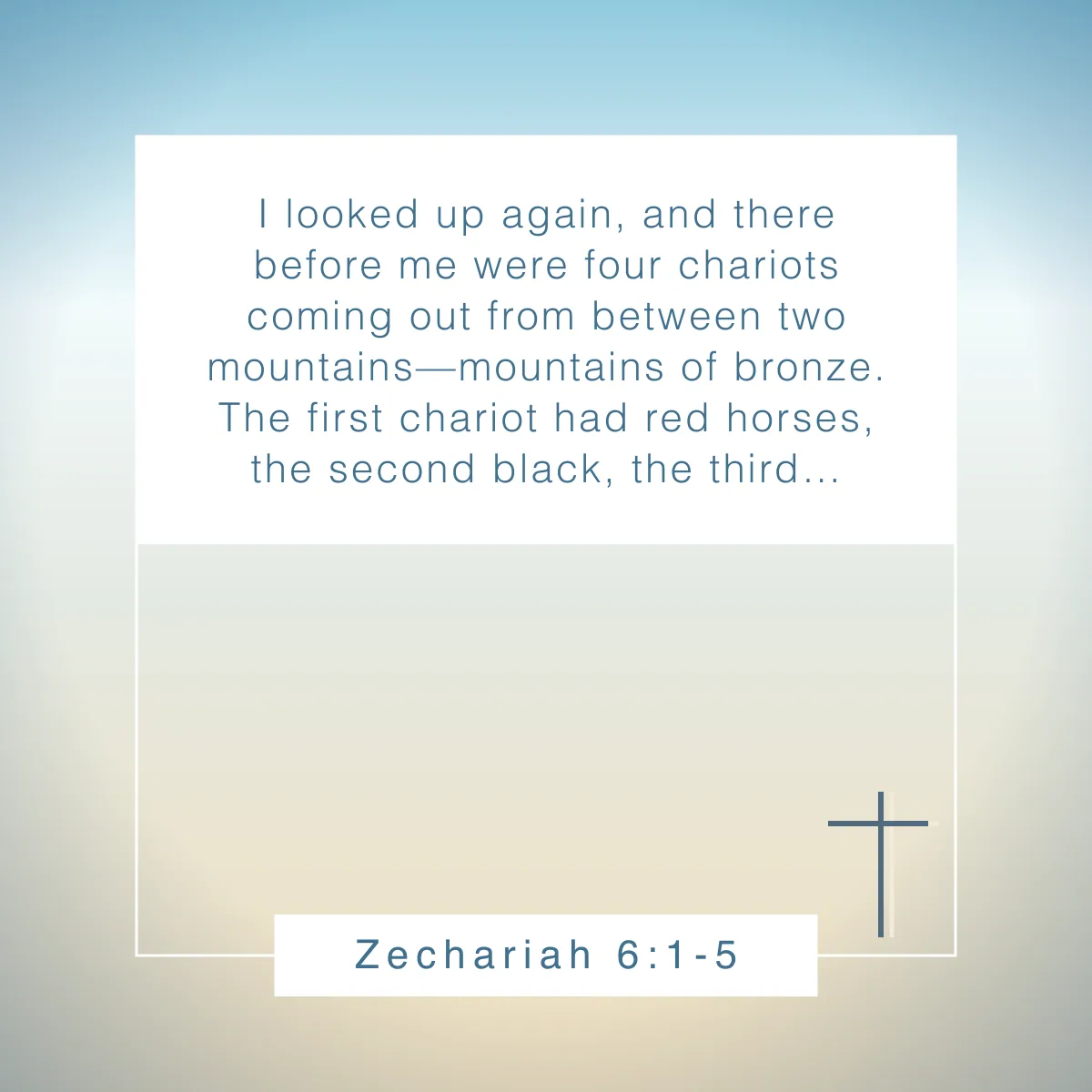 Zechariah 6:1-5 Bible verse about horses