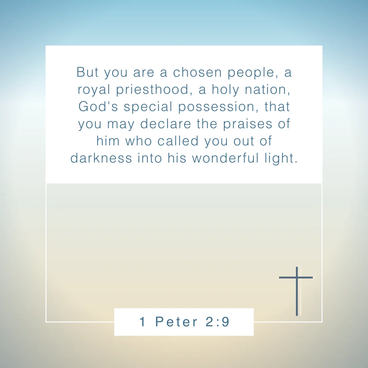 1 Peter 2:9 Bible verse about human nature