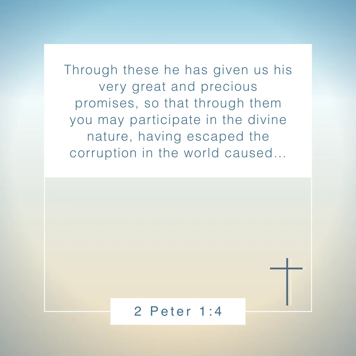 2 Peter 1:4 Bible verse about human nature