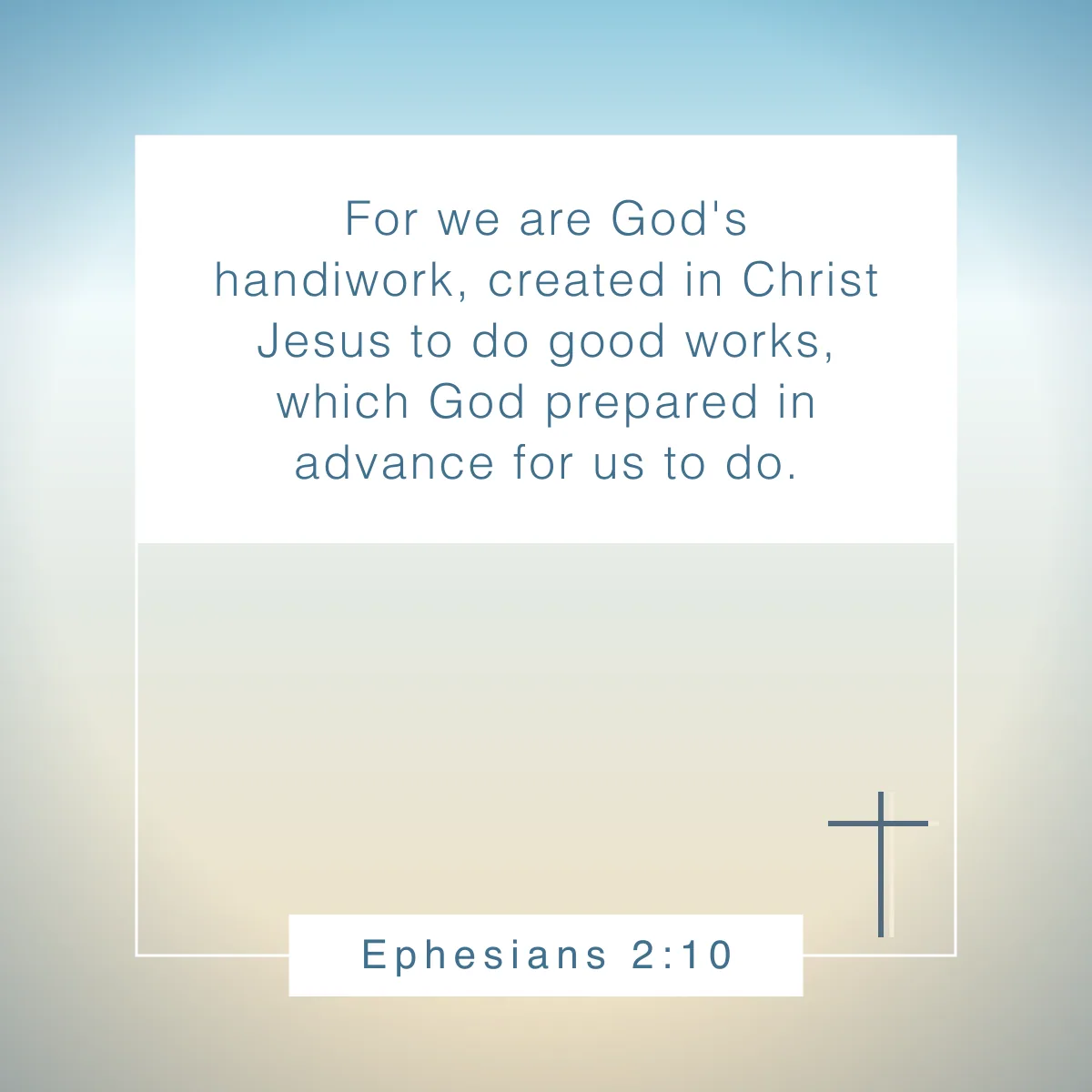 Ephesians 2:10 Bible verse about human nature