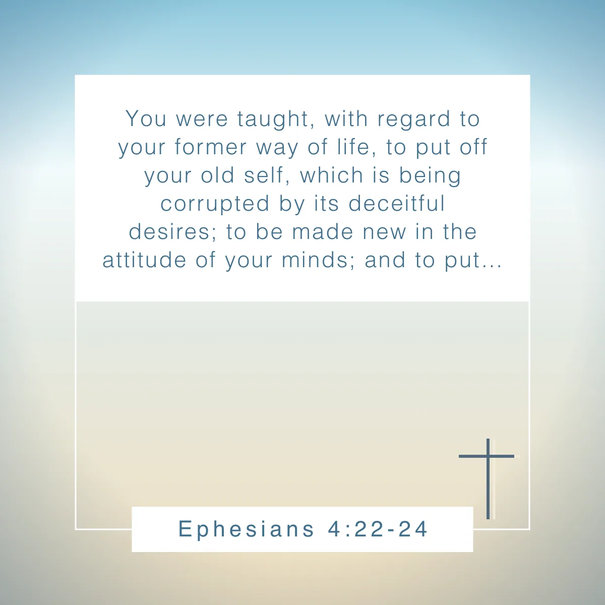 Ephesians 4:22-24 Bible verse about human nature