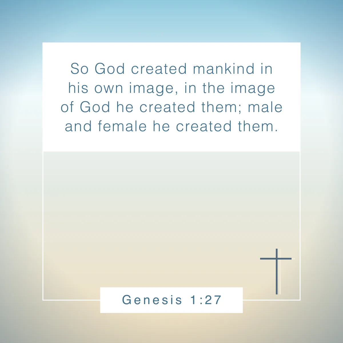 Genesis 1:27 Bible verse about human nature