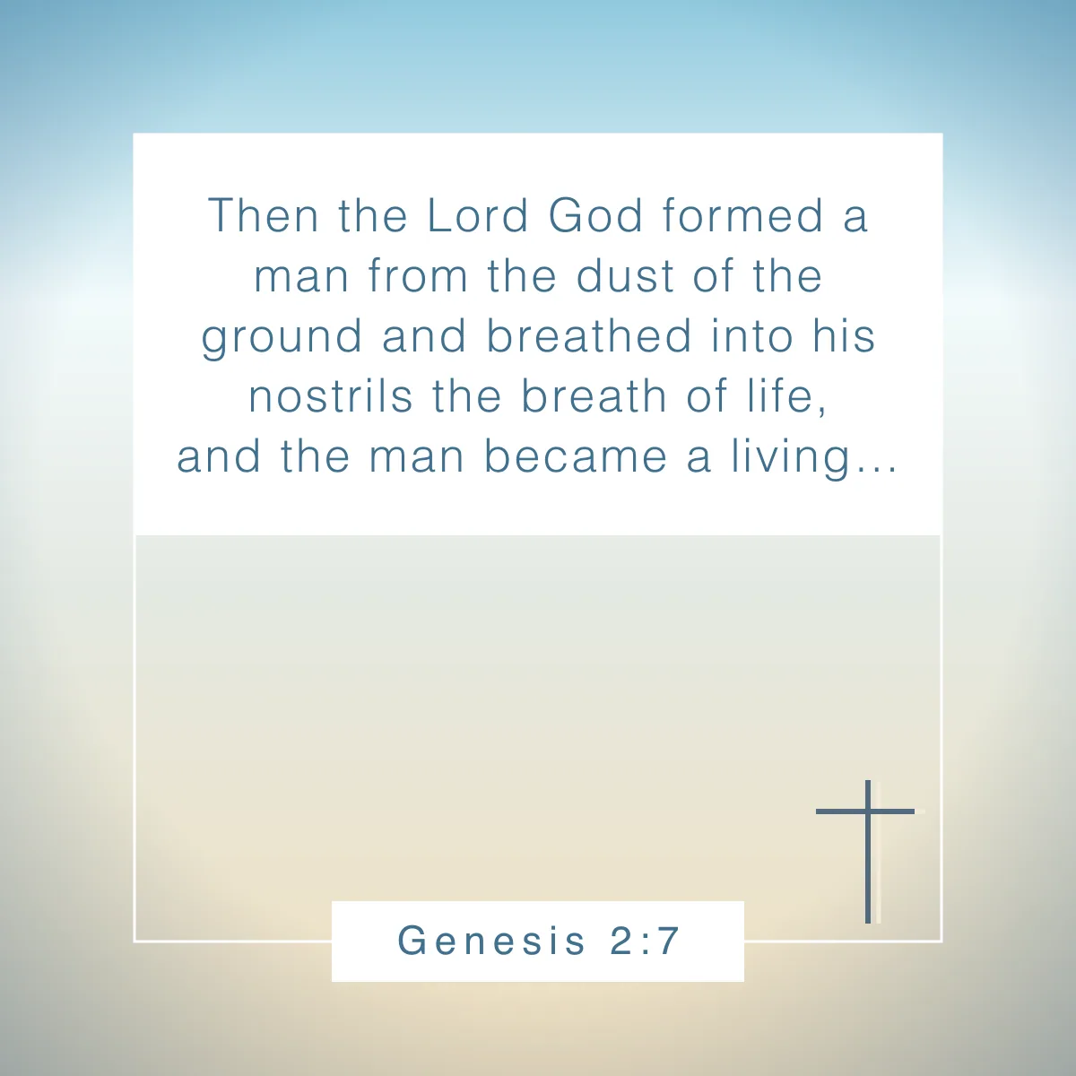 Genesis 2:7 Bible verse about human nature