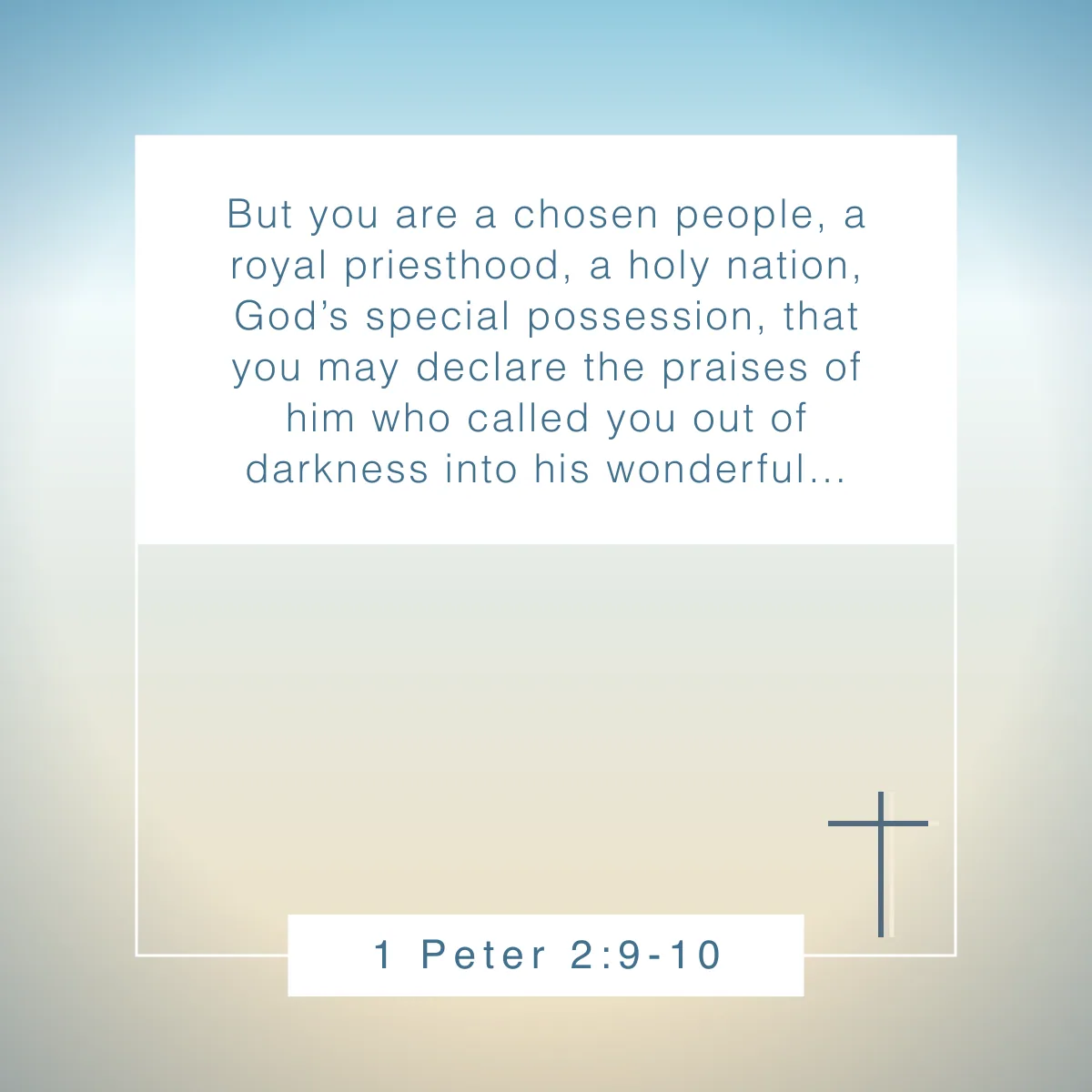 1 Peter 2:9-10 Bible verse about identity