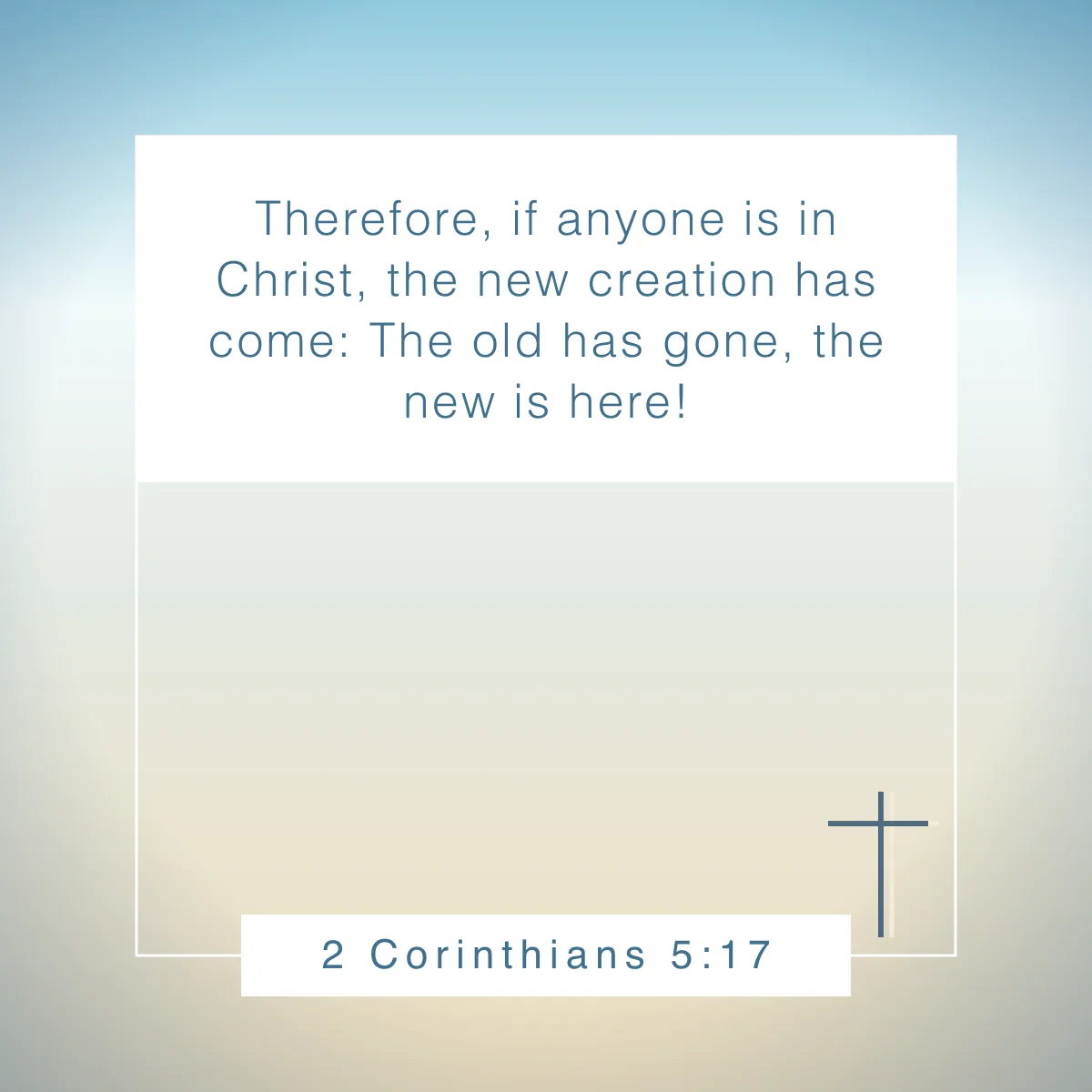 2 Corinthians 5:17 Bible verse about identity
