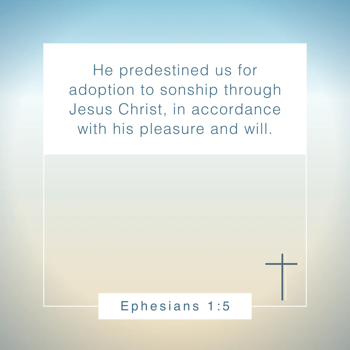 Ephesians 1:5 Bible verse about identity