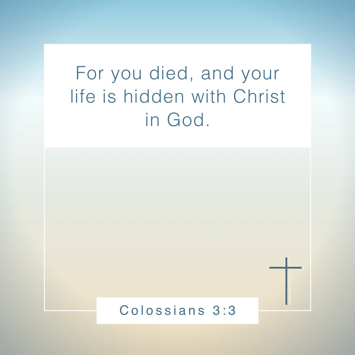 Colossians 3:3 Bible verse about identity in Christ