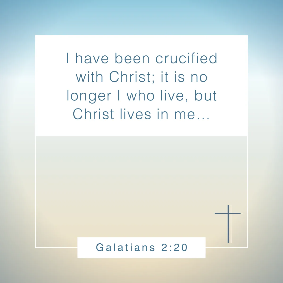 Galatians 2:20 Bible verse about identity in Christ