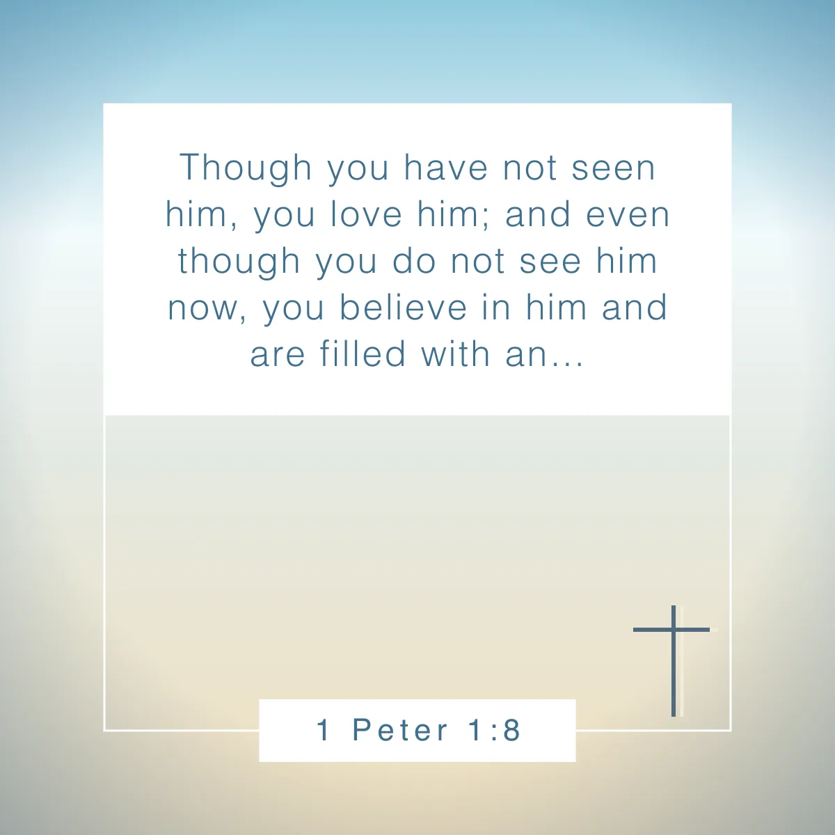 1 Peter 1:8 Bible verse about joy