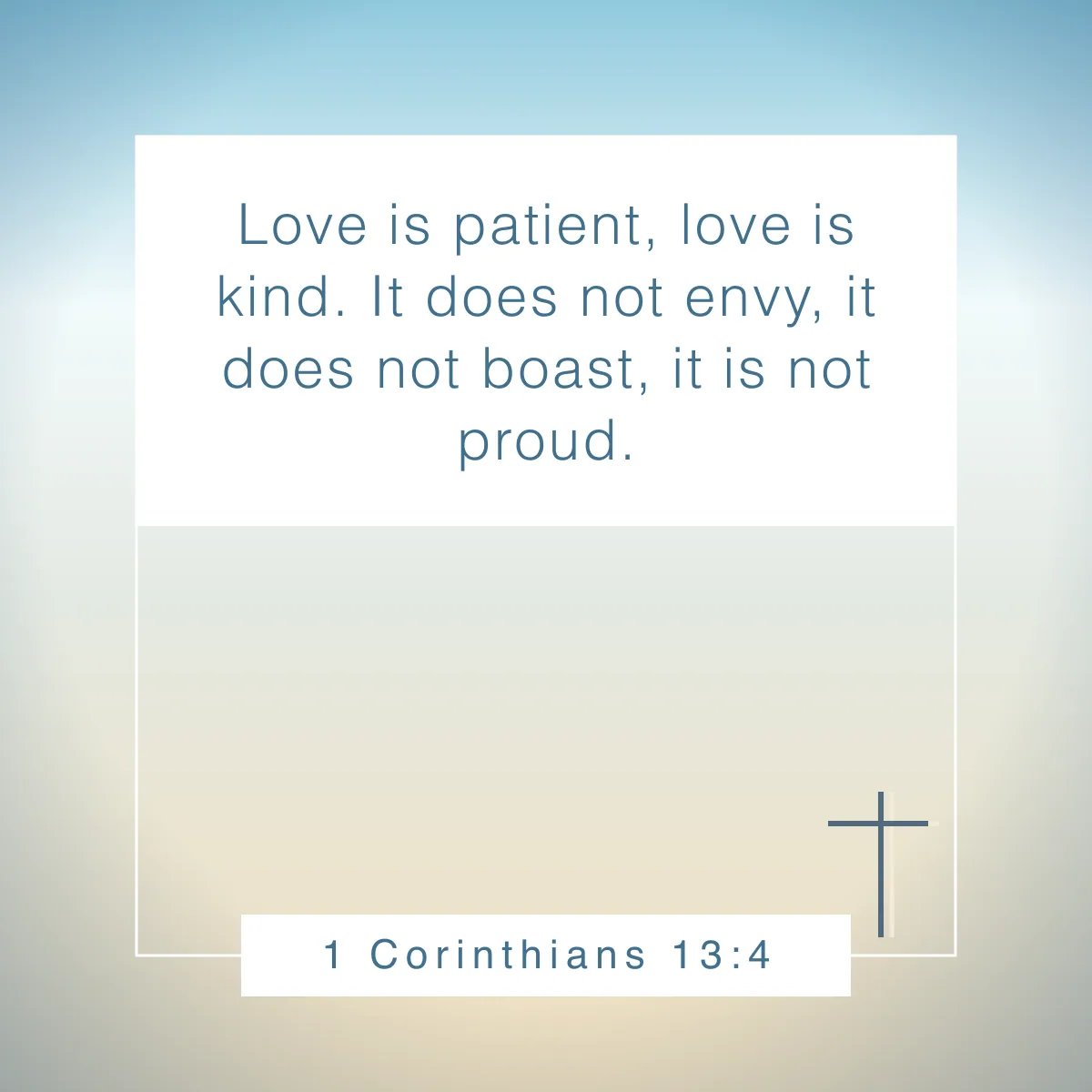 1 Corinthians 13:4 Bible verse about kindness