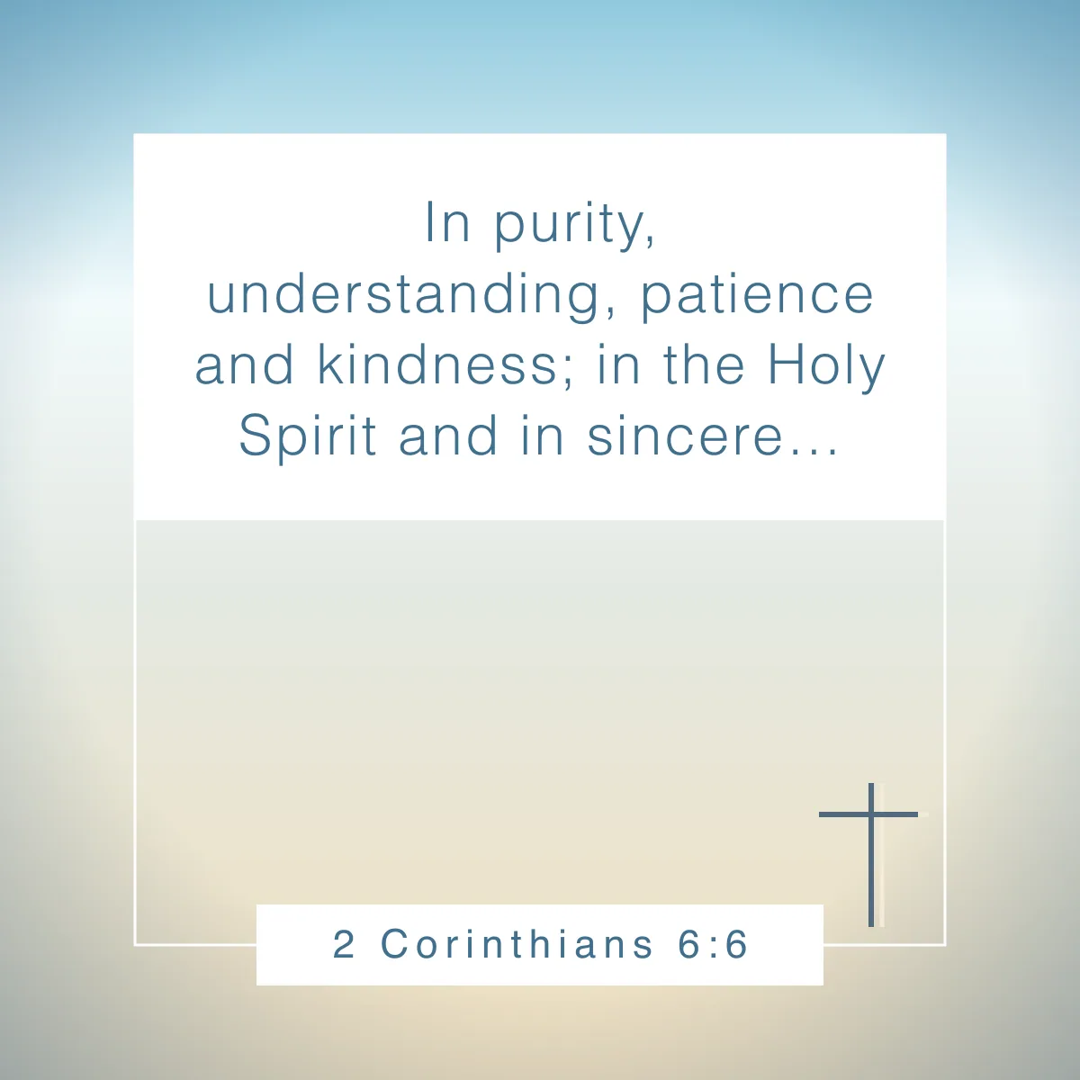2 Corinthians 6:6 Bible verse about kindness