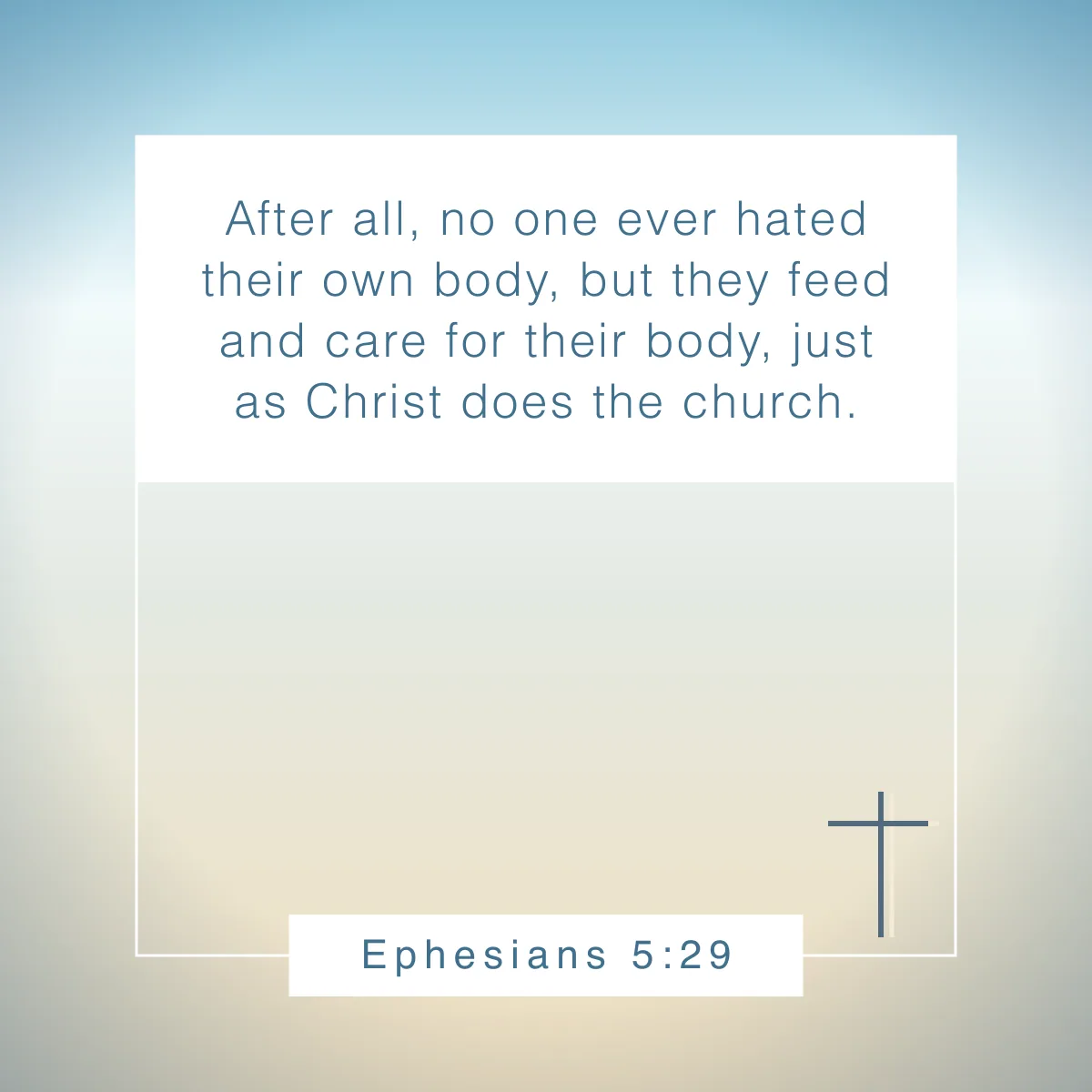 Ephesians 5:29 Bible verse about kindness