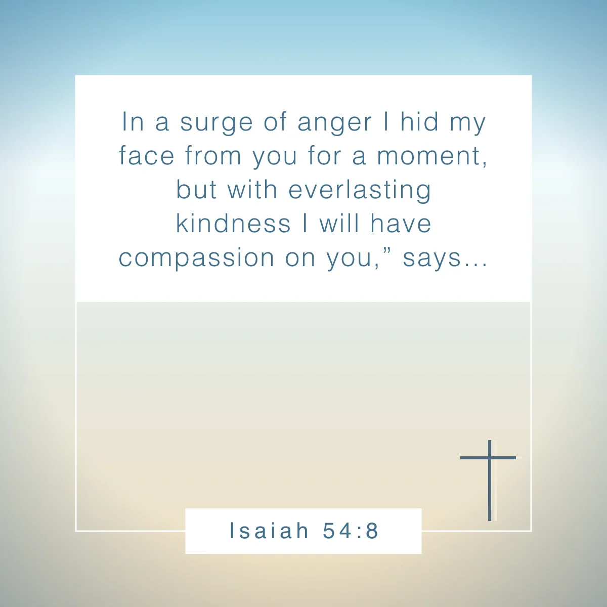 Isaiah 54:8 Bible verse about kindness