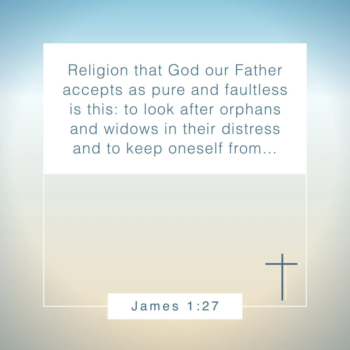 James 1:27 Bible verse about kindness