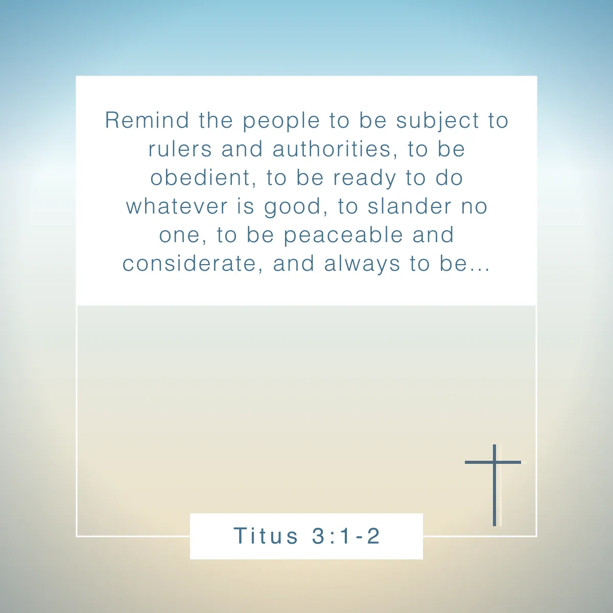 Titus 3:1-2 Bible verse about kindness