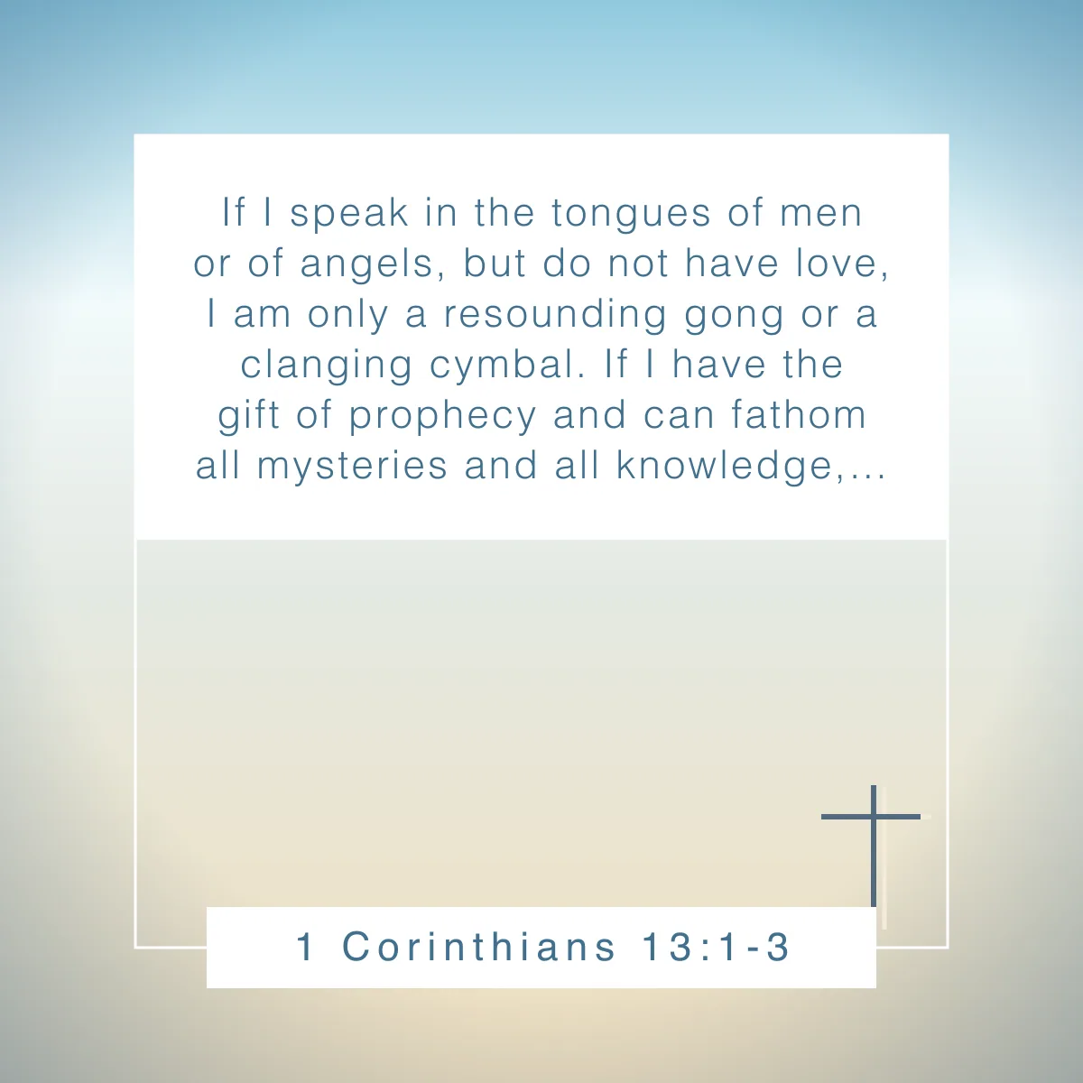 1 Corinthians 13:1-3 Bible verse about love and for Valentine's day