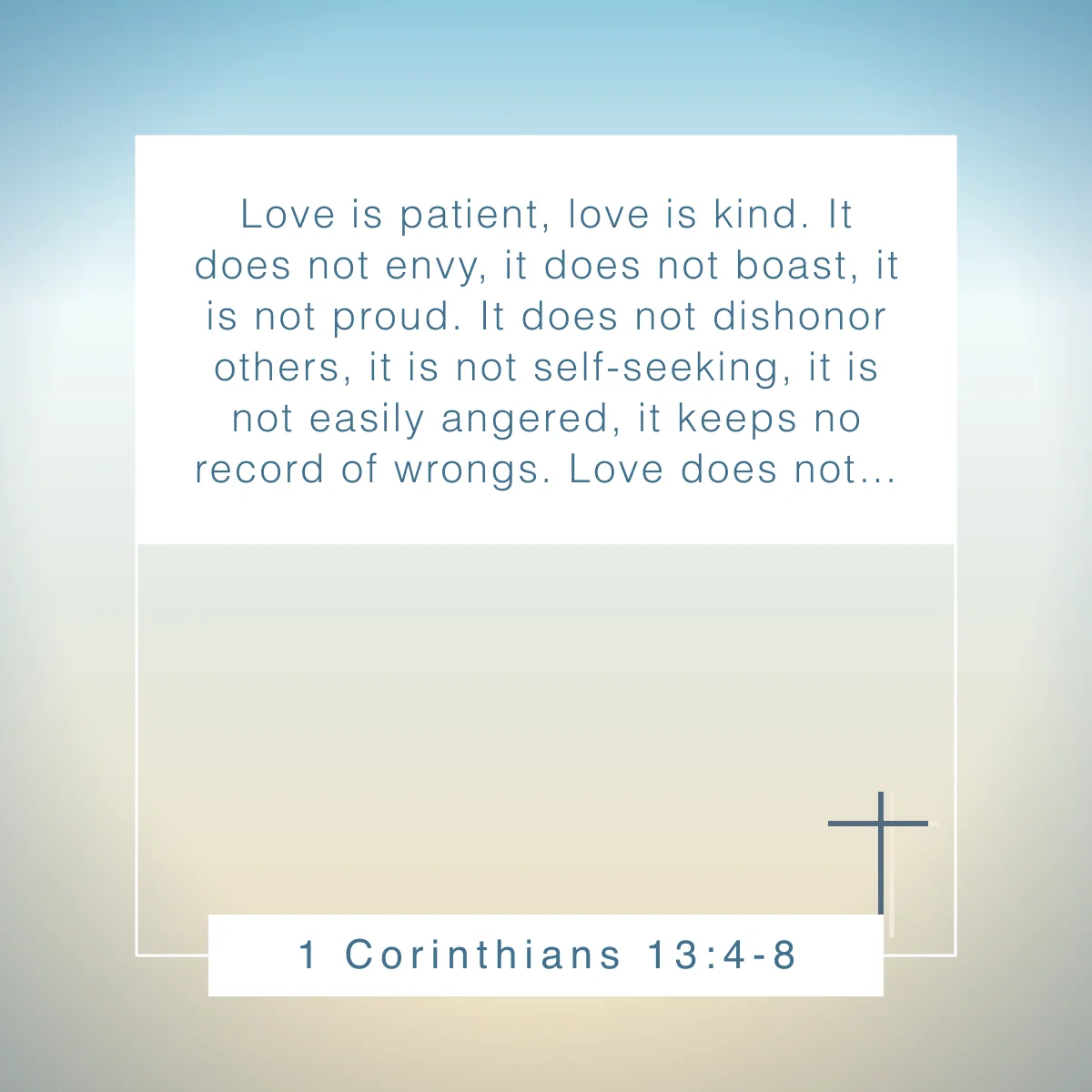 1 Corinthians 13:4-8 Bible verse about love and for Valentine's day