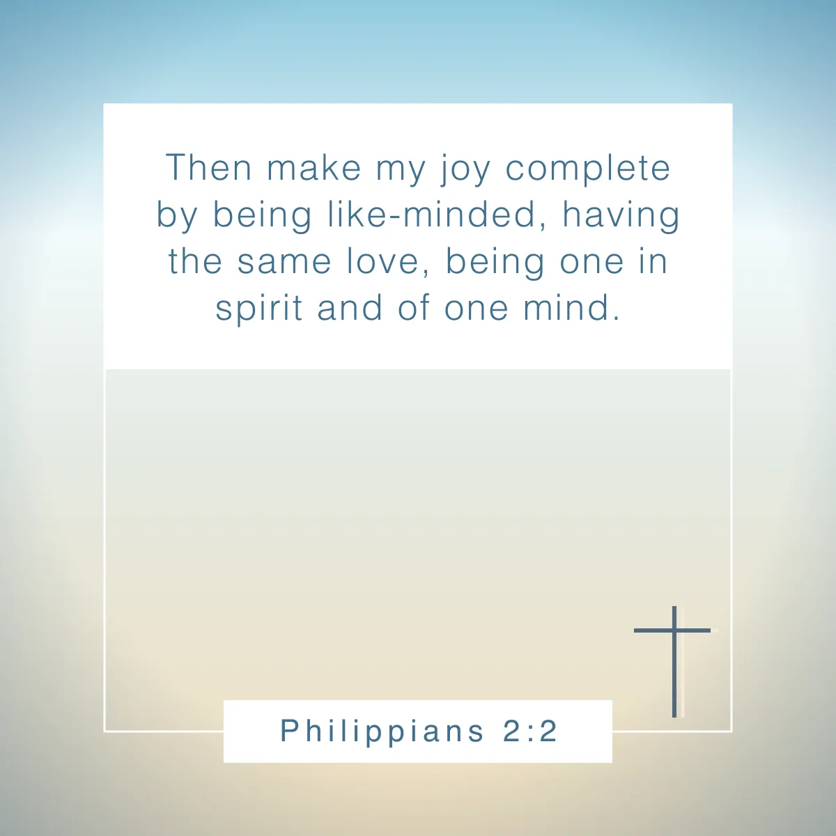 Philippians 2:2 Bible verse about love and for Valentine's day