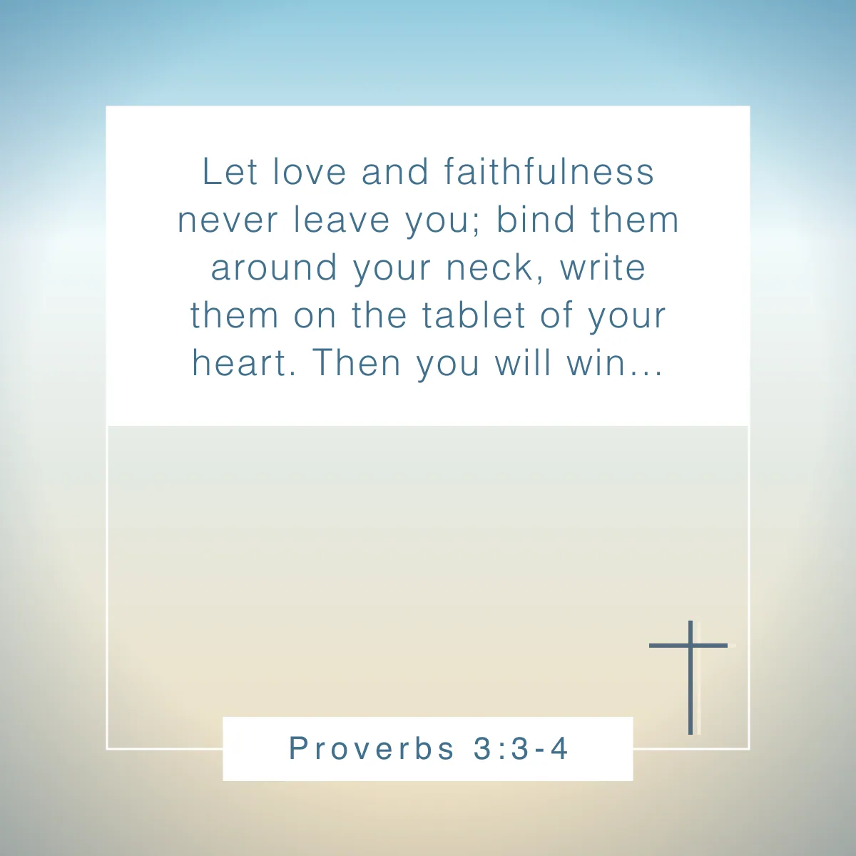 Proverbs 3:3-4 Bible verse about love