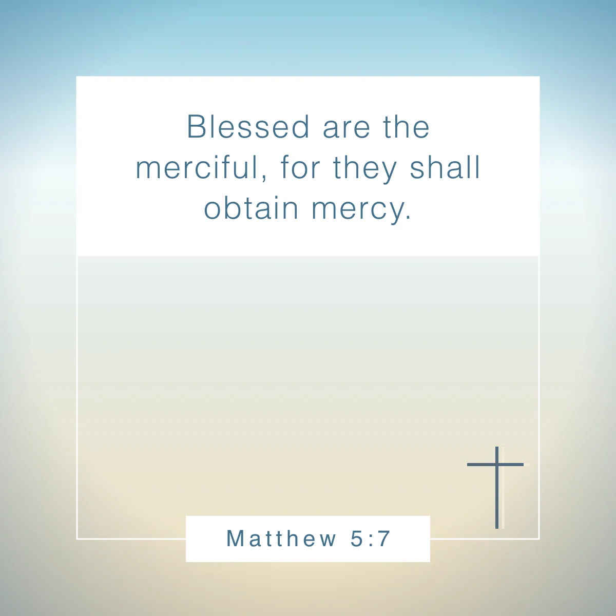 Matthew 5:7 Bible verse about mercy