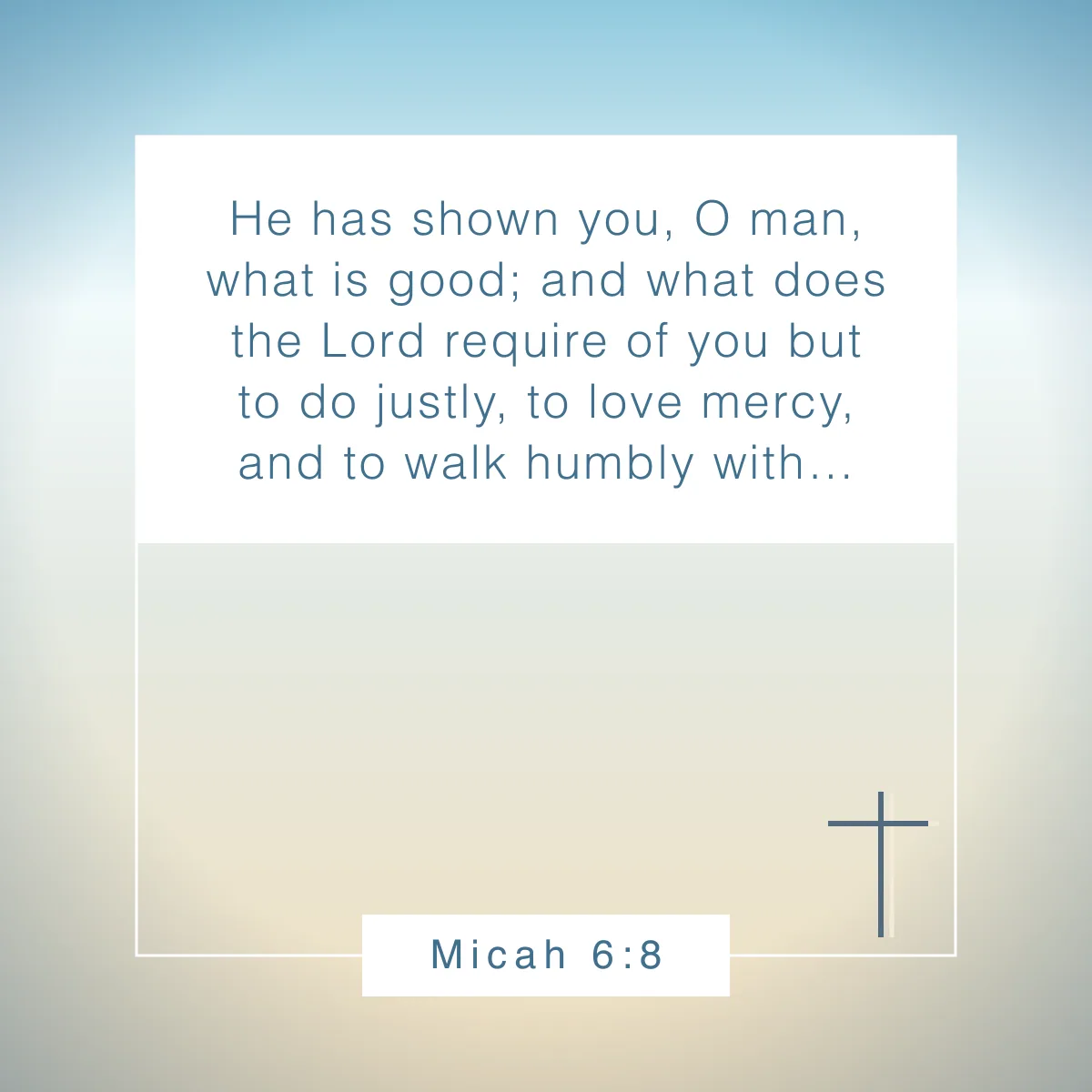 Micah 6:8 Bible verse about mercy