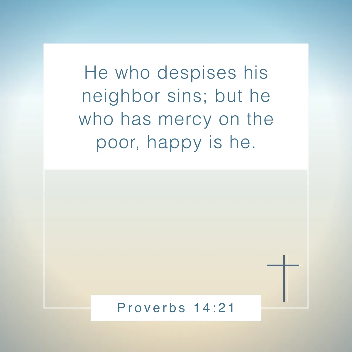 Proverbs 14:21 Bible verse about mercy