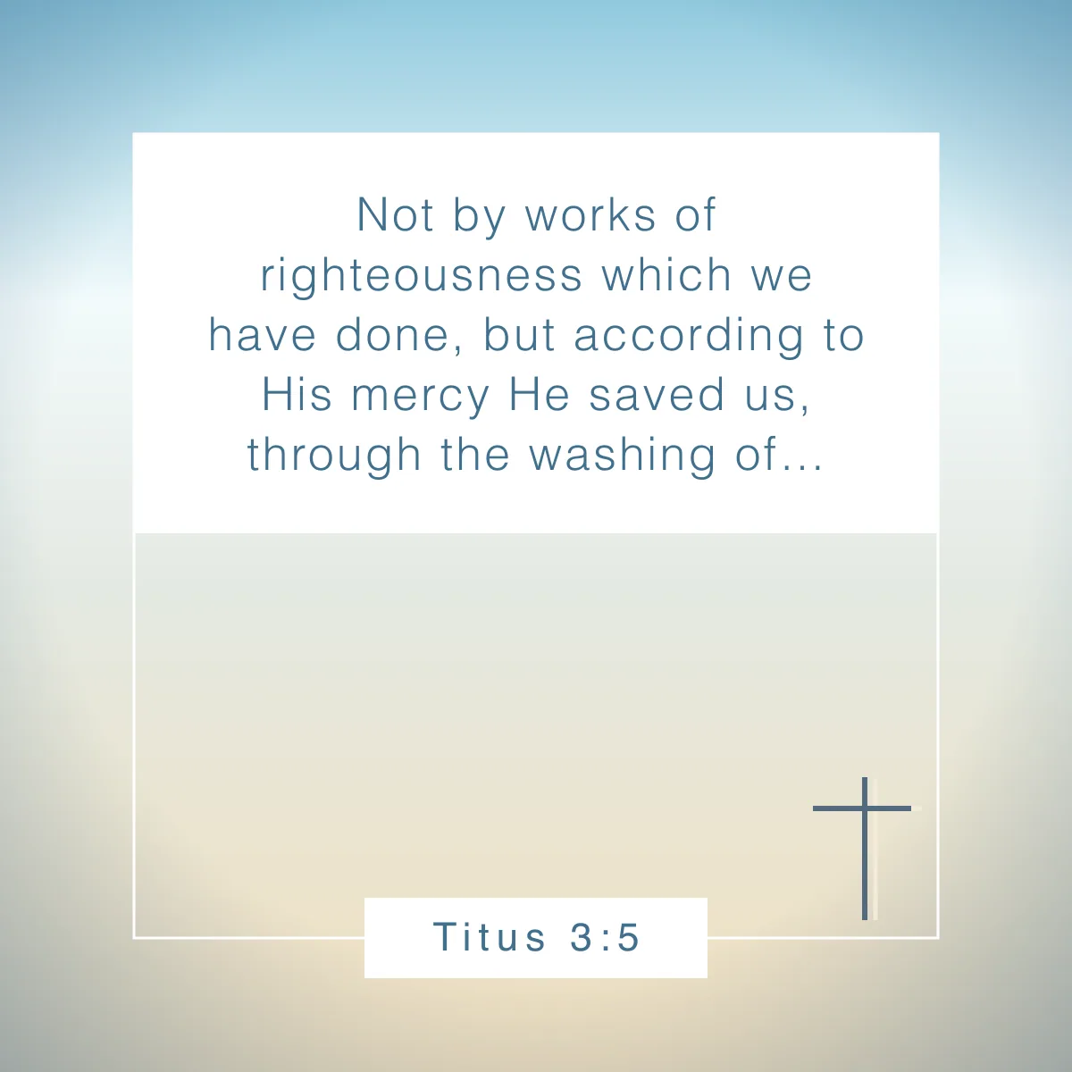 Titus 3:5 Bible verse about mercy